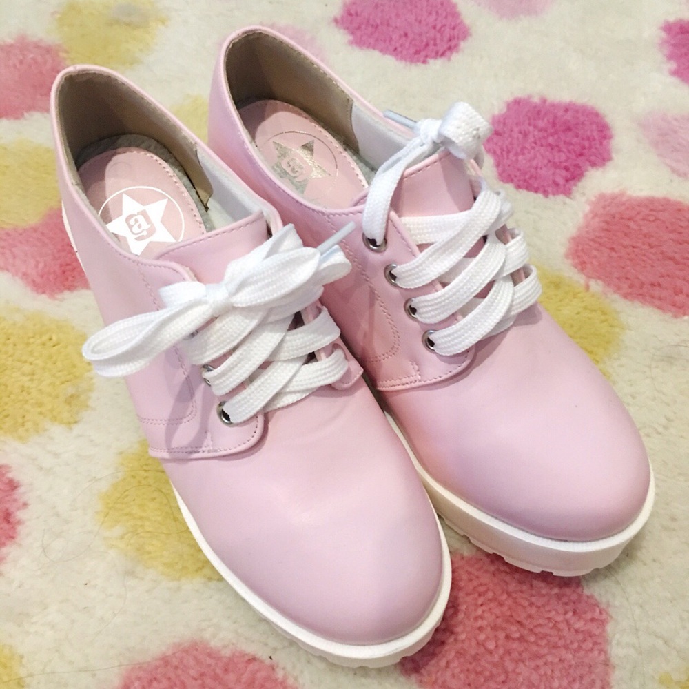 Japan Brand AttaGirl Kawaii Pink Platform Booties